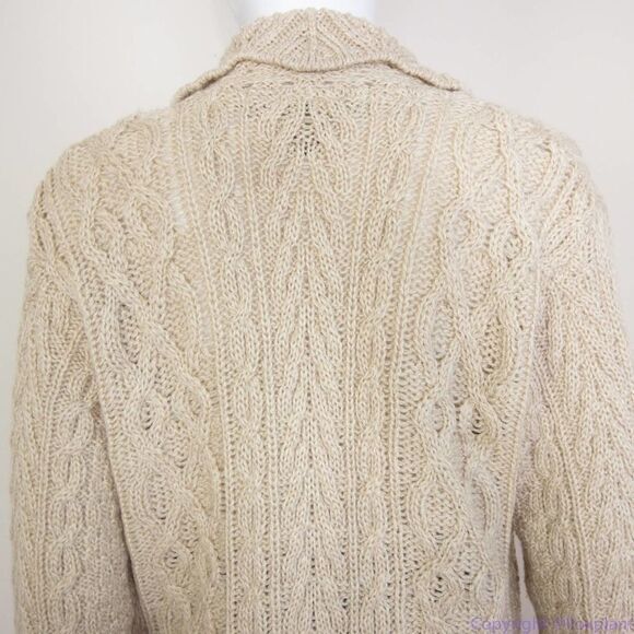 Inis Craft 100% merino wool fisherman cardigan sweater, women's‎ size S - Picture 11 of 16